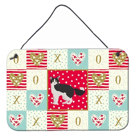 Carolines Treasures 8 x 12 in. La Perm No.1 Cat Love Wall or Door Hanging Prints CK5636DS812